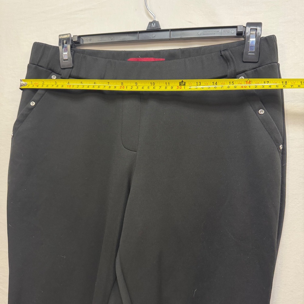 Love Scarlett Black Tapered Pull On Dress Pants Women XL Rhinestone Stud Accent - Picture 2 of 8